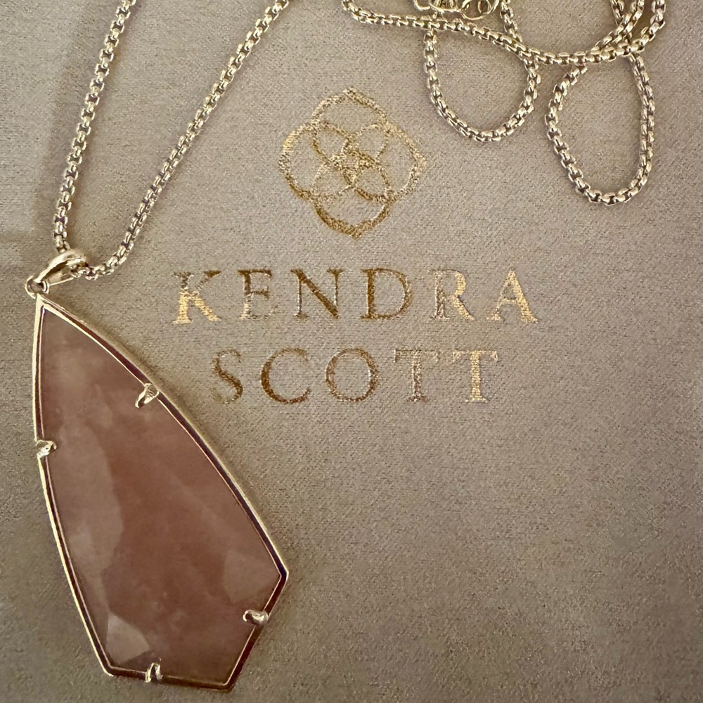 Kendra Scott Rose Pendant Necklace with Silver Chain